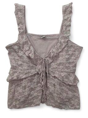 Old Navy Lace Tie-Front Lavender Tank Top - size Medium, Fairycore/Cottagecore